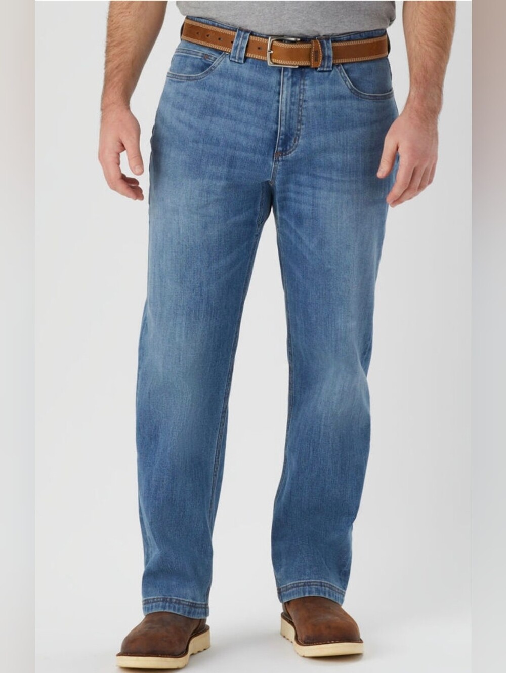 Men's Duluth Trading Co Ballroom Double Flex Relaxed Fit Jeans Medium Blue 44x28